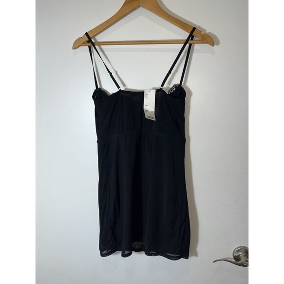 NWT Urban Outfitters Black Lace Bustier Y2K Style Cami Slip Mini Dress S Small - Picture 6 of 12